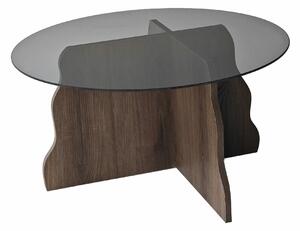 Hanah Home Dohányzóasztal Walnut Fume Butterfly - Dió, Füstös