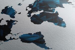 Kép világ térkép vektorgrafikus kivitelben sötét kék színben
