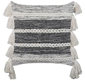 Díszpárna ROCHEA Pamut 45 x 45 cm Fekete Csíkos