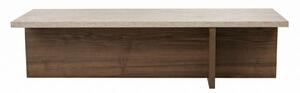 Hanah Home Coffee Table Travertine Venezia Walnut Harbor - Travertine Venezia Walnut