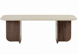 Hanah Home Akira Dohányzóasztal Travertin, Venezia Walnut