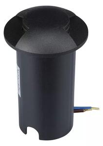 V-TAC 1W DC12V kültéri, 2 irányú talajlámpa, fekete, IP67, hideg fehér - SKU 211468