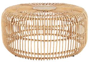 Kerti dohányzóasztal RANDAZZO 85 cm 85 cm Rattan Világosbarna