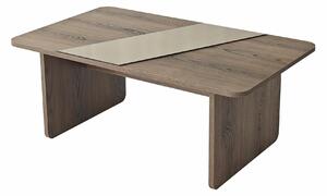 Hanah Home Dohányzóasztal Bronze Walnut Favorite - Bronz, Dió