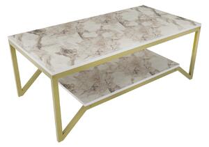 Hanah Home Coffee Table Gold White Flora - Arany, Fehér