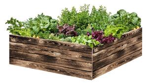 ATMOWOOD Fa magaságyás 120 x 120 x 40 cm - égetett felület