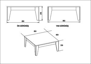 Hanah Home Dohányzóasztal Diófa Fekete Lorenz