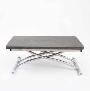 Hanah Home Dohányzóasztal Antracit Króm Mini Juppo Ext - Antracit, Króm