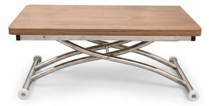 Hanah Home Coffee Table Walnut Chrome Mini Juppo Ext - Walnut, Chrome