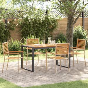 Kert étkező szett 5 pcs Bézs 140 x 80 x 75 cm polirattan