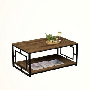 Hanah Home dohányzóasztal diófa fekete Kelvin - fekete