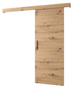 Tolóajtó 90 cm Sharlene I (artisan tölgy + matt fekete + fekete)