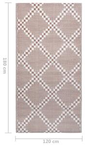 Barna kültéri szőnyeg ULKONA mintával 120 x 180 cm