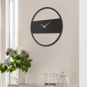 Wallity Decorative Metal Wall Clock Black Stripe Metal Wall Clock - APS103