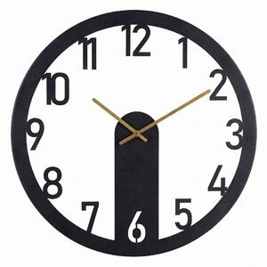 Wallity Dekoratív Fém Falióra Fekete Arany Hangulatú Fém Falióra - APS114 - Fekete