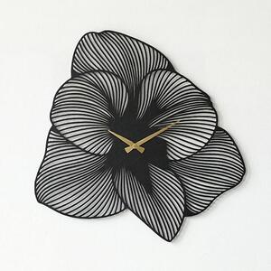 Wallity Dekoratív Fém Falióra Black Azalea Fém Falióra - APS039 49 - Fekete