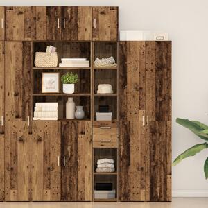 Tárolószekrény fiókkal 2 pcs Öreg fa 30 x 42,5 x 225 cm