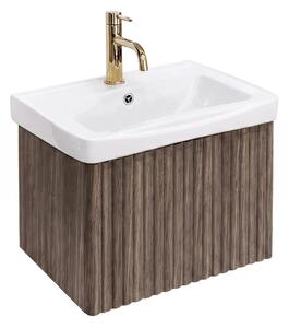 Fürdőszobai szekrény mosdóval Rea DB85-50-1 Dark 50cm
