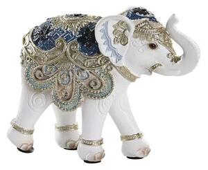 Elefánt szobor - Fehér - 9 cm