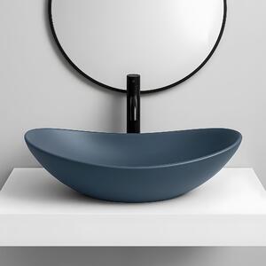 Rea Royal, pultra szerelhető mosdó 615x355x155 mm, matt kék, REA-U6373