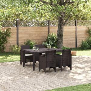 Kert étkező szett 5 pcs Barna Polt rattan