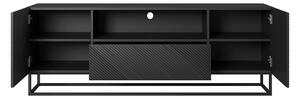 Asha TV-szekrény fém lábakkal 167 cm - matt fekete