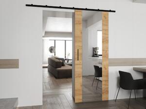 CONROE 2 belső tükrös tolóajtó - 90 cm, kraft tölgyfa
