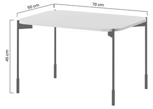 SONATIA 70 téglalap alakú dohányzóasztal - kasmír