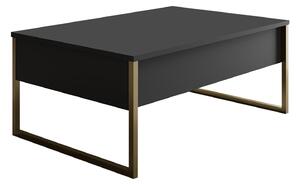 Hanah Home Dohányzóasztal Antracit Arany Luxe - Antracit, Arany