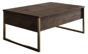 Hanah Home Coffee Table Walnut Gold Luxe - dió, arany
