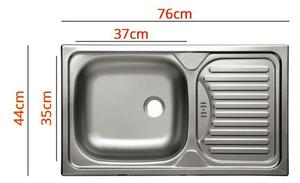 260/260 cm ZHILAN 2 konyhaszekrény - lancelot tölgy / sötét fa + mosogató és LED világítás INGYENES