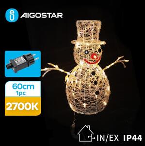 Aigostar B.V. Aigostar-LED Karácsonyi kültéri dekoráció LED/3,6W/31/230V 2700K 60cm IP44 hóember AI0475