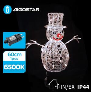 Aigostar B.V. Aigostar-LED Karácsonyi kültéri dekoráció LED/3,6W/31/230V 6500K 60cm IP44 hóember AI0477
