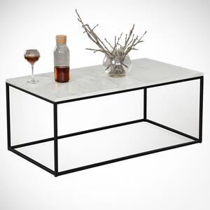 Hanah Home Dohányzóasztal Fehér Fekete Cosco - Marmo