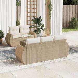 VidaXL Polyrattan Kerti Ülőgarnitúra - 6 részes - Bézs