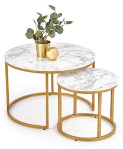 Étkezőasztal Roder (szürke márvány + arany) (4-6 fő részére). 1007985