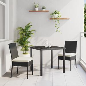 Kert étkező szett 3 pcs Fekete Porszórt acél