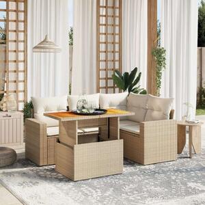 VidaXL Polyrattan Kerti Ülőgarnitúra - 5 részes - Bézs