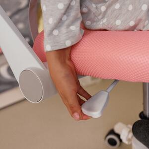 Növekvő szék gyerekeknek lábtartóval és pántokkal Aureola (rózsaszín + fehér). 1028719