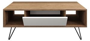 Hanah Home Dohányzóasztal Walnut White Mistico - dió, fehér
