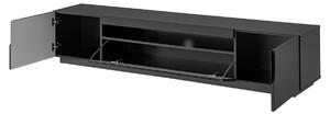 Loftia 200 cm TV-szekrény - fekete/fekete matt