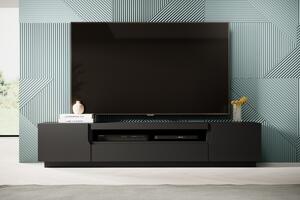 Loftia 200 cm TV-szekrény - fekete/fekete matt