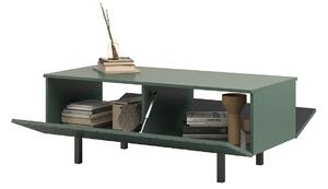 Scalia II 120 2K dohányzóasztal fiókkal - matt sötétzöld / fekete lábak