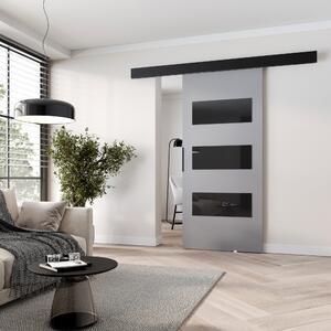 Beltéri faliajtó BARRET 15 - 86 cm, szürke / fekete