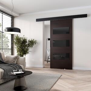 Beltéri faliajtó BARRET 15 - 86 cm, wenge / fekete