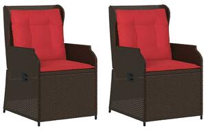 Kerti pad 2 db Barna polirattan