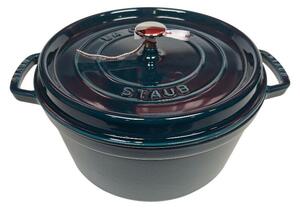 STAUB Öntöttvas főzőedény, zománcozott, 28 cm/6,7 liter, Cocotte Ronde kerek, tengerkék (110)