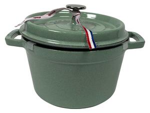 STAUB Öntöttvas főzőedény, zománcozott, 20 cm/2,75 liter, Cocotte Ronde kerek Zöld(35)