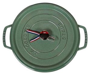 STAUB Öntöttvas főzőedény, zománcozott, 28 cm/6,7 liter, Cocotte Ronde kerek, zsálya (sauge) (101)