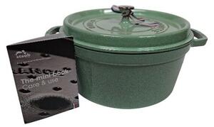 STAUB Öntöttvas főzőedény, zománcozott, 28 cm/6,7 liter, Cocotte Ronde kerek, zsálya (sauge) (101)